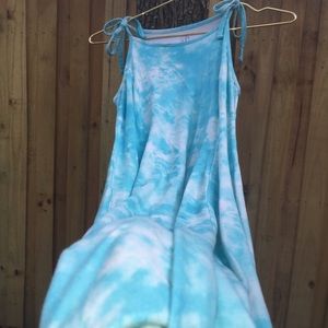 Tie dye•Blue•stretch•lightweight•summer•dress